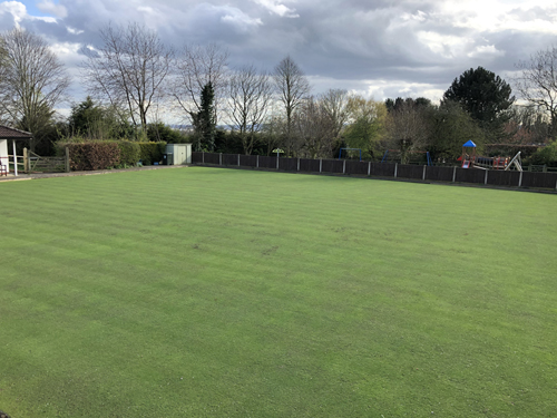 The green looking towards the Children's Play Area